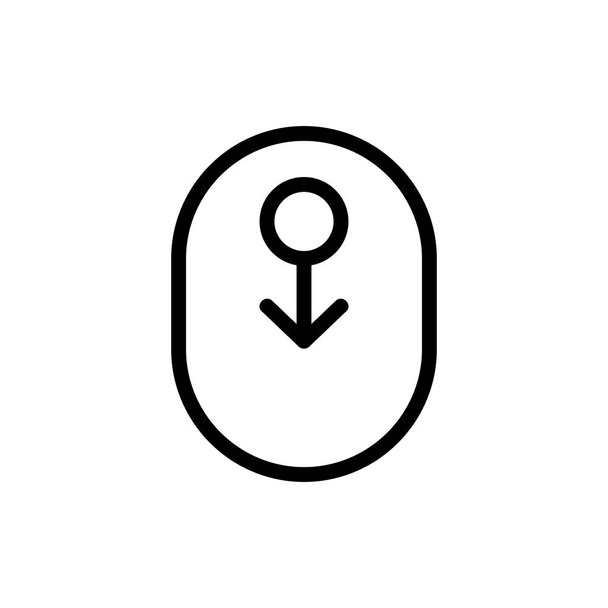 Scroll the screen icon vector. Isolated contour symbol illustration - Vector, Image