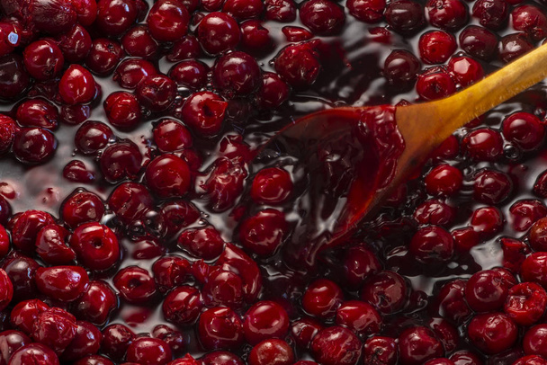These are cherries in sugar syrup - Photo, Image
