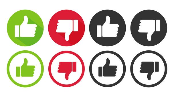 Like and dislike icons collection vector - Vector, Image