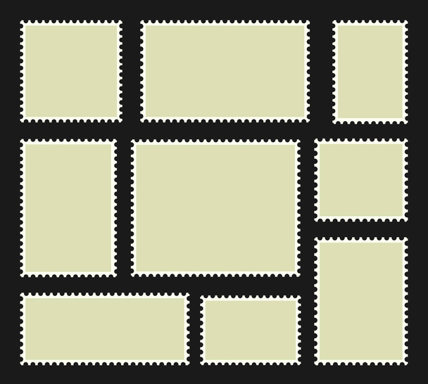 Blanko-Briefmarkensammlung. Vektorillustration - Vektor, Bild