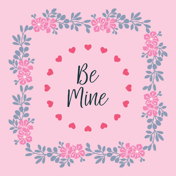 Beautiful flower frame drawing, for text be mine. Vector - Vettoriali, immagini