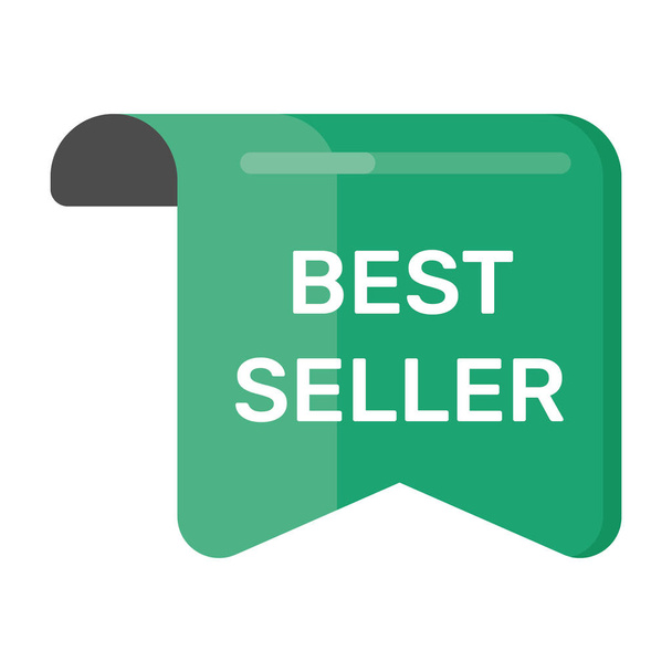 Estilo de insignia de marcador plano del diseño del vector del best seller
  - Vector, imagen