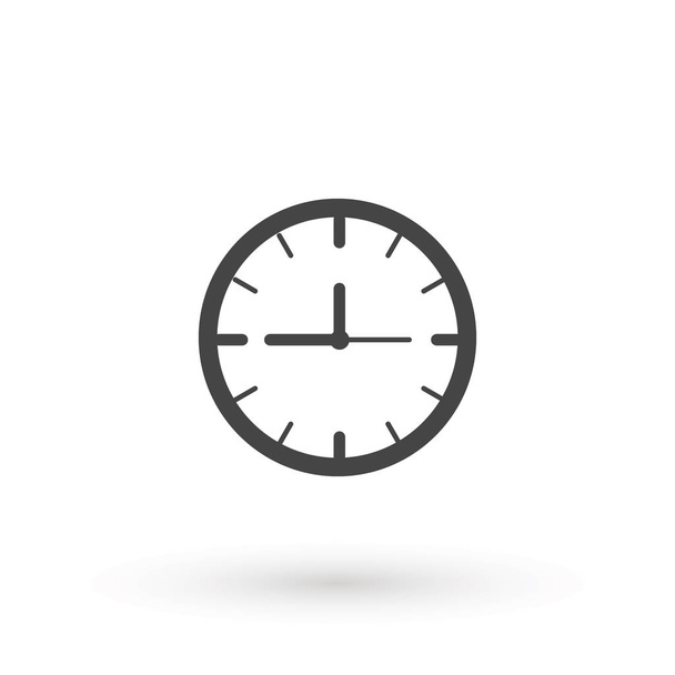 Clock icon in trendy flat style isolated on background. Clock icon page symbol for your web site design Time symbol. - Vettoriali, immagini