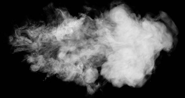 Witte rook met zwarte achtergrond - Foto, afbeelding