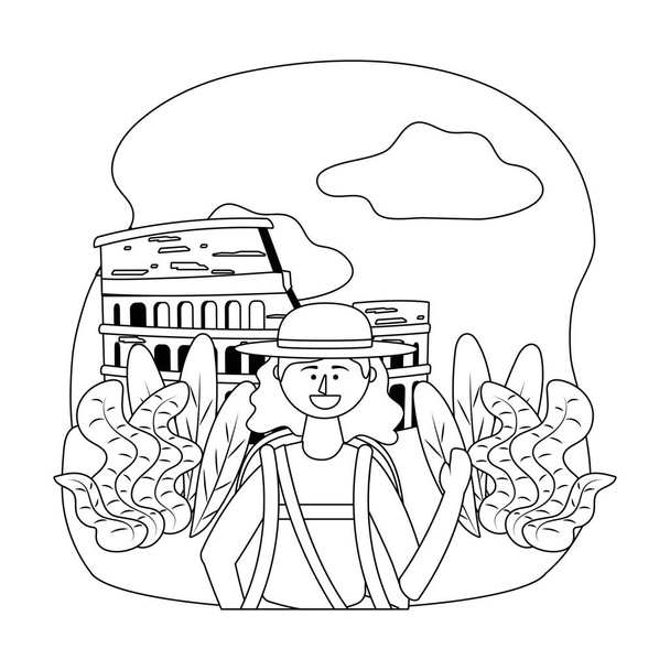 Punto di riferimento del Colosseo a Roma design
 - Vettoriali, immagini