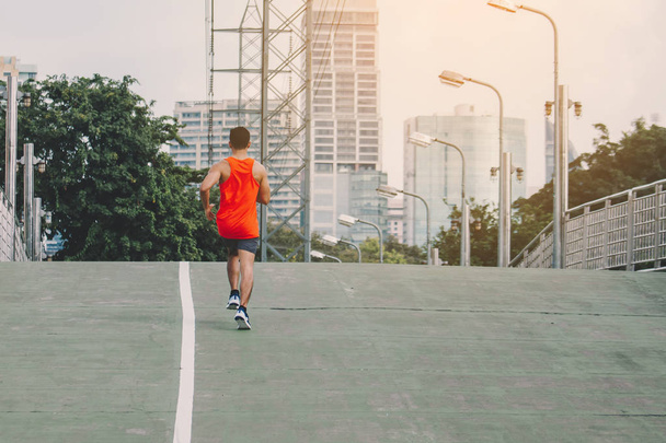 runner on the street be running for exercise; sport, people, exe - Φωτογραφία, εικόνα