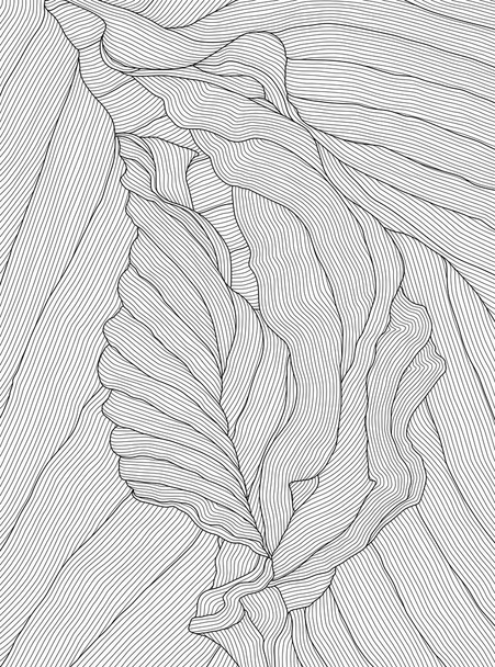葉のパターン、ベクトルイラストを持つベクトル抽象背景 - ベクター画像