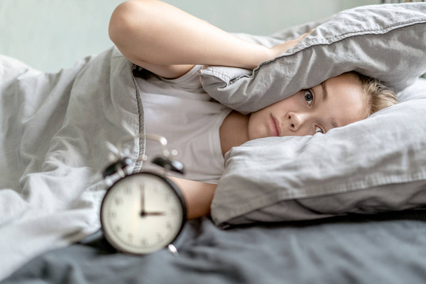 Insomnia and sleep problems. Relax and sleep concept. - Valokuva, kuva