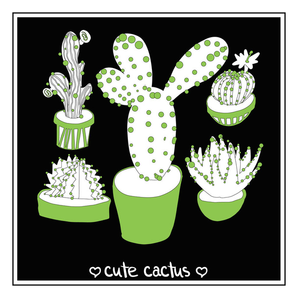 Cactus vector illustrations - Вектор, зображення