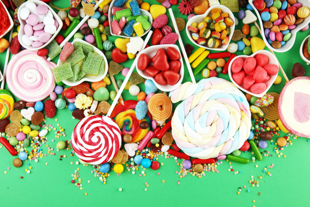 bonbons avec de la gelée et du sucre. tableau coloré de différents enfants
 - Photo, image