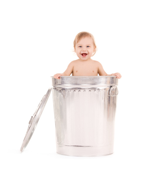 dítě v popelnici - Fotografie, Obrázek