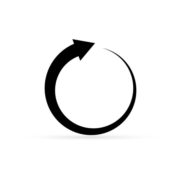 Actualizar icono de flecha aislado en blanco. Símbolo negro. Flecha circular. Ilustración vectorial
 - Vector, Imagen