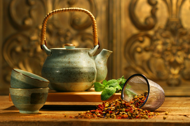 アジアのハーブ茶 - 写真・画像
