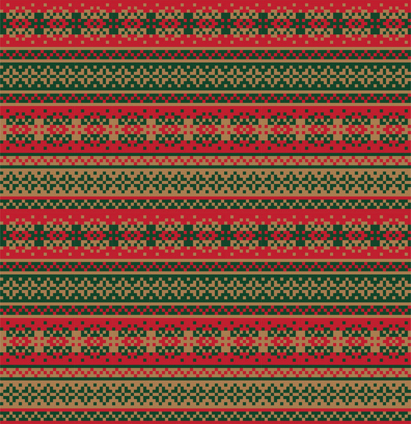 Weihnachten Schneeflocken fair Insel nahtlose Muster - Vektor, Bild