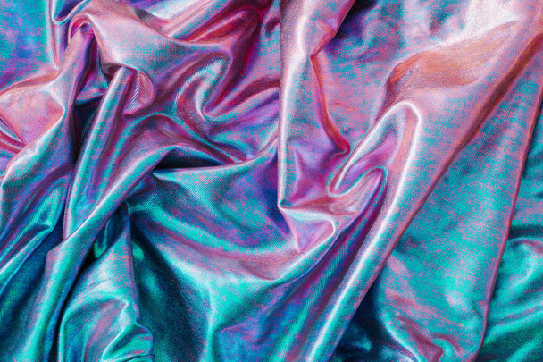 Abstraktní neonová textura, vrásčitý materiál. - Fotografie, Obrázek