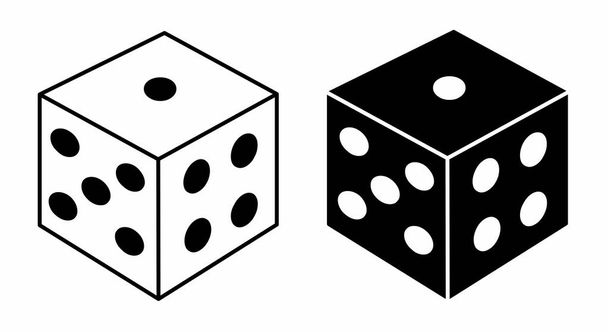 Dice icons illustration - Vector, Image