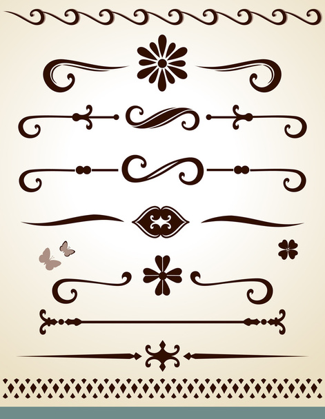 Page and Text separators and decorations - Vector, Image