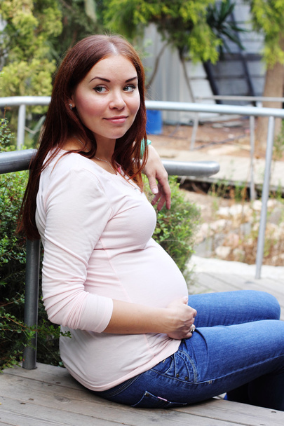 Young Beautiful pregnant woman - Photo, Image