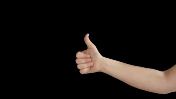 mannenhand maakt het teken o.k - Video
