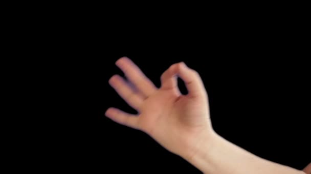 męskiej ręki sprawia, że znak ok - Materiał filmowy, wideo