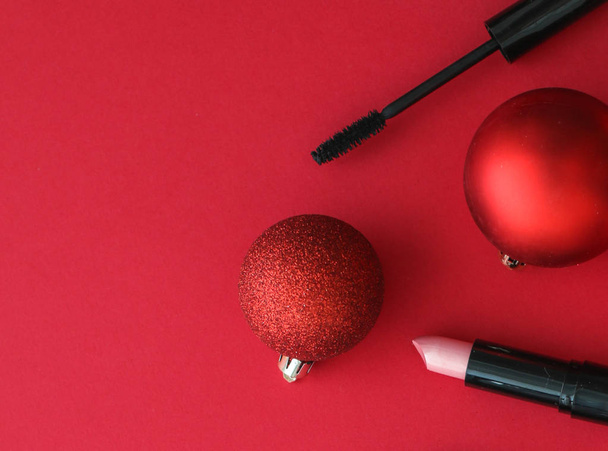 Make-up and cosmetics product set for beauty brand Christmas sal - Photo, Image