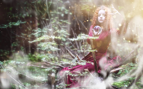 Boszorkány rituális erdőben - Fotó, kép