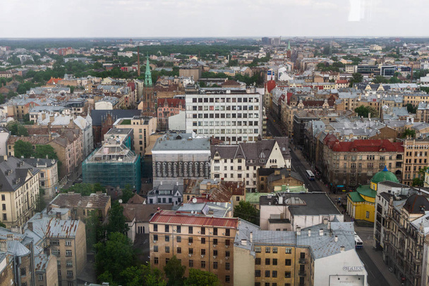 Aerial view of modern european city - 写真・画像