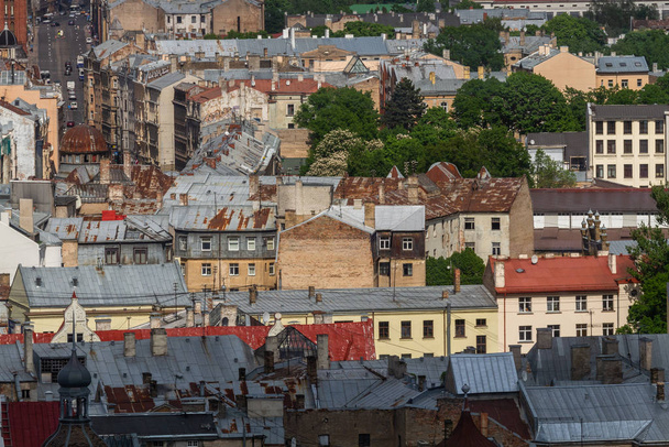 Aerial view of modern european city - Foto, imagen