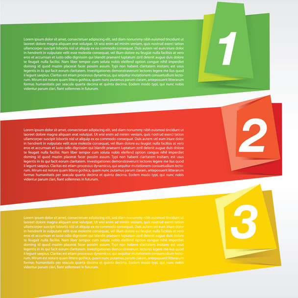 Colorful origami banner template - Vecteur, image