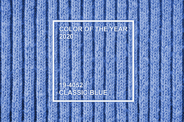 Melanj yün örgü. Eski örgü tekstil. Albüm koleksiyonu için pamuk arka planı. Hayalet klasik mavi renk tonu - Fotoğraf, Görsel