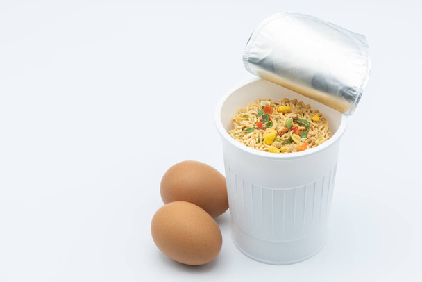 Instant noodle with egg - Photo, Image