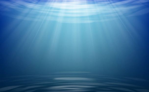 Blauw water oceaan landschap ontwerp - Vector, afbeelding
