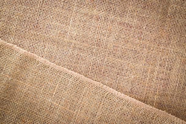Canvas background. Linen Natural organic beige Backdrop. Woven Material brown texture - Photo, Image