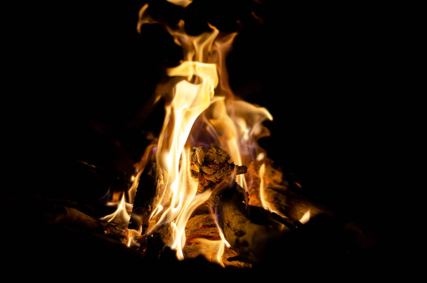 fire in fireplace - Foto, Imagen