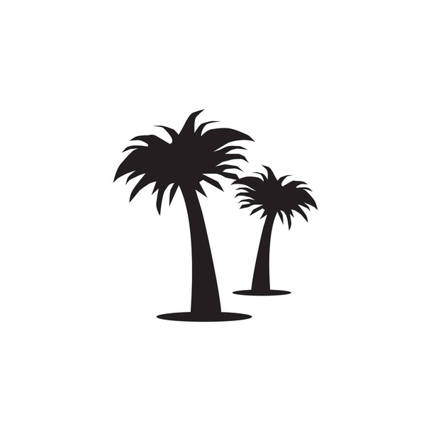 Kokosowe drzewo ikona logo projekt wektor szablon - Wektor, obraz