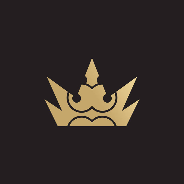 Icono de la corona de lujo logo diseño vector plantilla
 - Vector, imagen