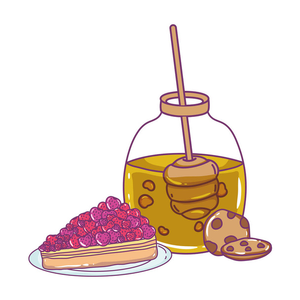 Isolated honey jar design vector illustration - Vector, Image