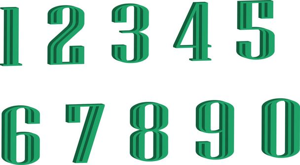 color numbers style vector, style,funny,illustration - Vector, Image