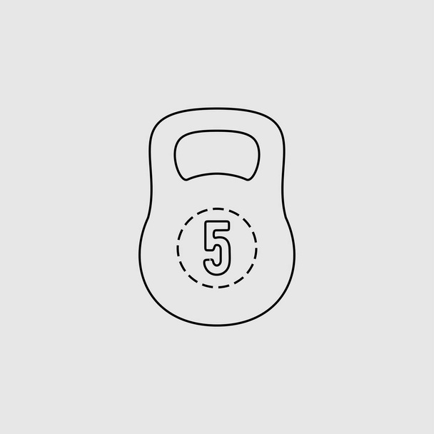 Gewichtsvektorsymbol. ausgekleidetes flaches Schild für mobiles Konzept und Web d - Vektor, Bild