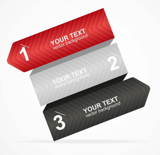 Vector colorful text box 1,2,3 concept - Vecteur, image