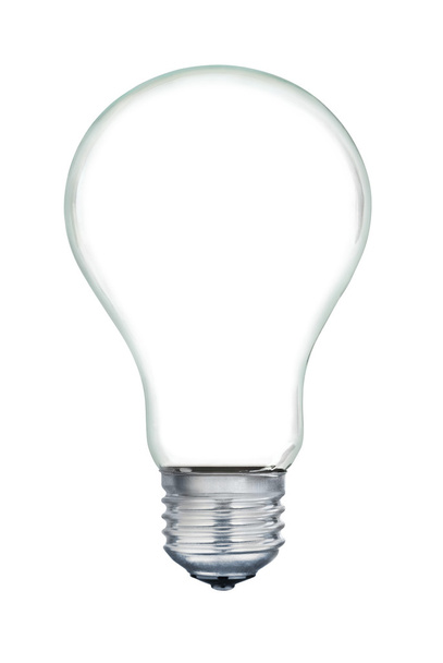 Лампочка, изолированная на белом фоне
 - Фото, изображение
