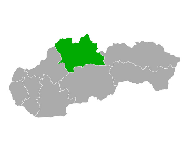 Mappa di Zilinsky kraj in Slovacchia
 - Vettoriali, immagini
