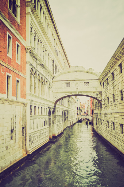 γέφυρα των Στεναγμών Βενετία αναδρομικό βλέμμα - Φωτογραφία, εικόνα