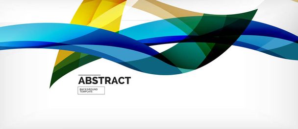 Líneas de onda coloridas fondo abstracto, línea de color para presentación de negocios o techno
 - Vector, Imagen