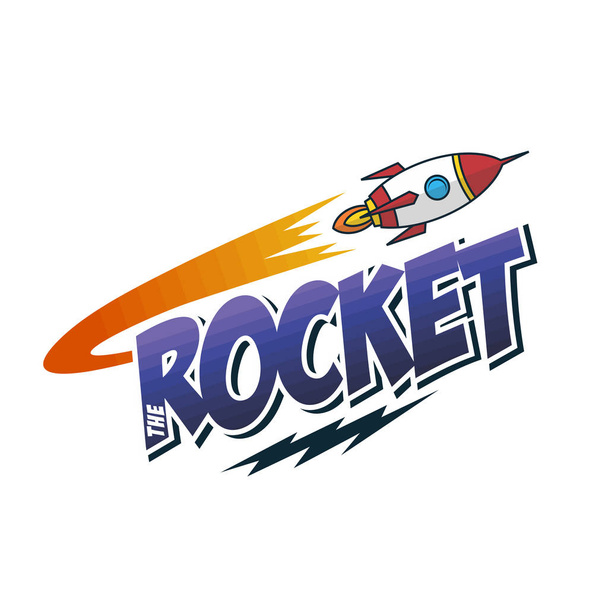 宇宙ロケットのシンプルなアイコンや - ベクター画像