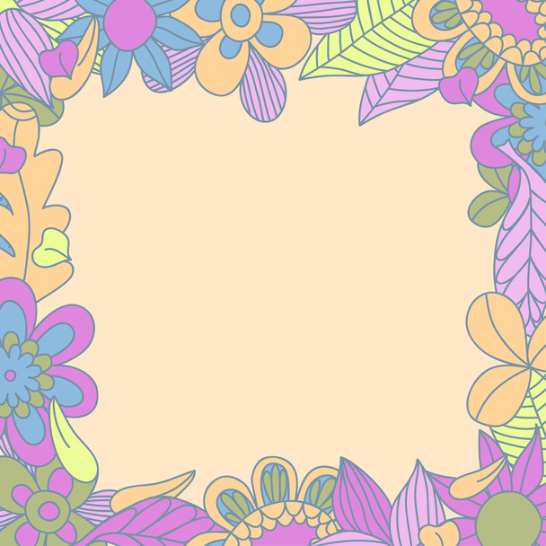 Vector floral frame - Vektori, kuva