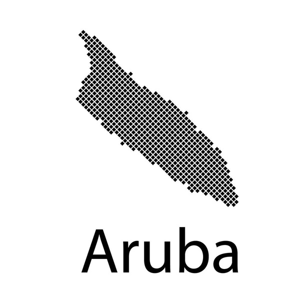 Vektorová mapa Aruba - Vektor, obrázek