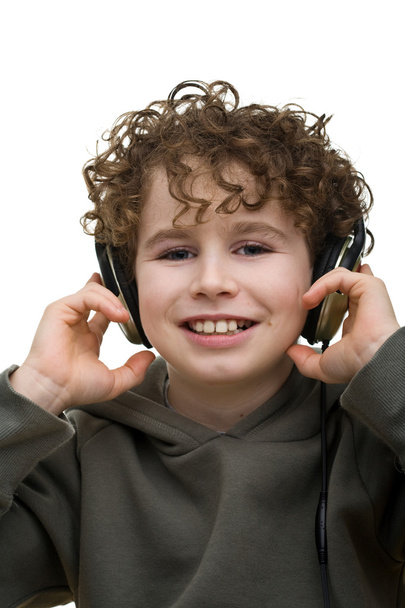 Boy with headphones - Φωτογραφία, εικόνα