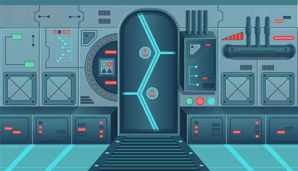 Background for games and mobile applications spaceship. - Vector, Image