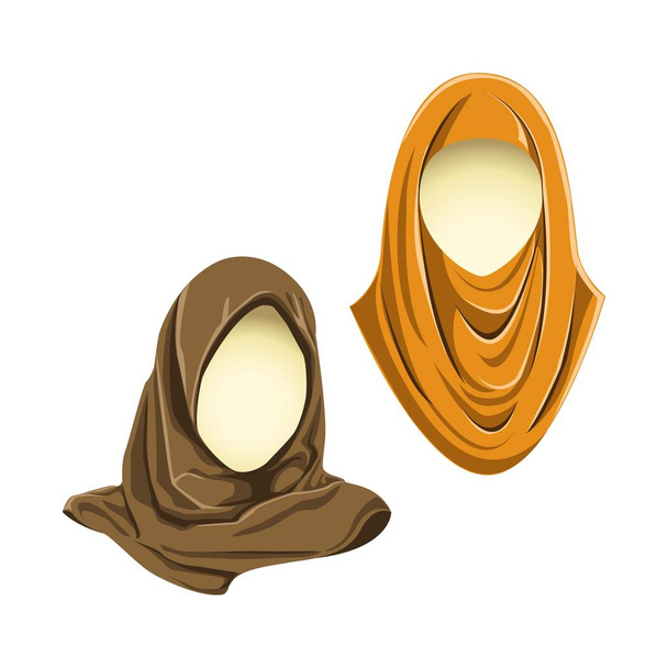Hijab deve cobrir todo o corpo, exceto o rosto e duas palmas, não fino, não transparente, não apertado para que ele mostra a forma do corpo
. - Vetor, Imagem